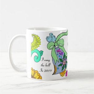 Follicular lymphoma ribbon bell  coffee mug
