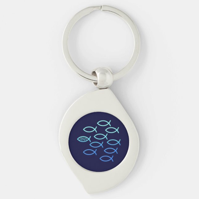 Follow Him - Ichthus Design Keychain (Front)