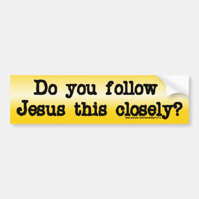 Follow Jesus Bumper Sticker (Front)