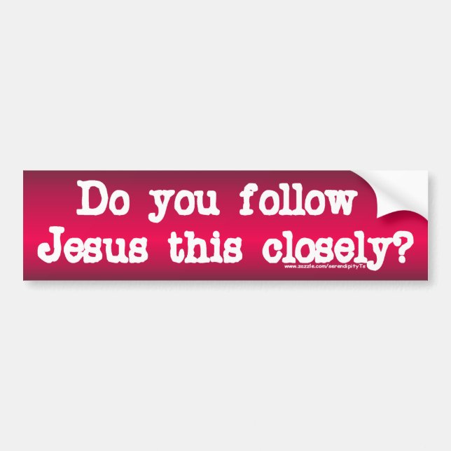 Follow Jesus Bumper Sticker (Front)