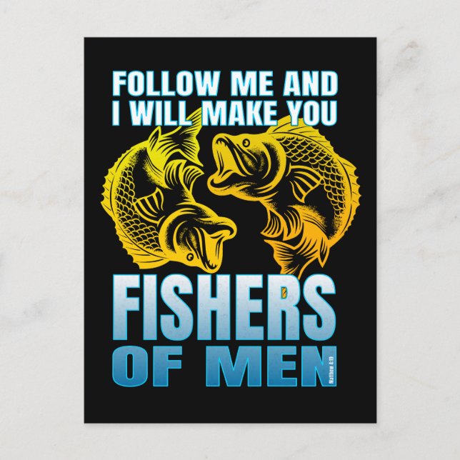 follow me and i will make you fishers of men postcard (Front)