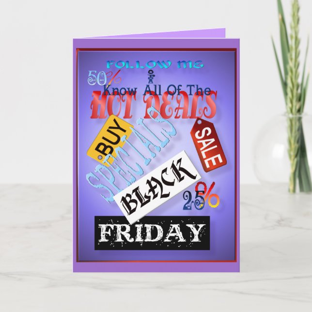 Follow Me-Black Friday Card (Front)