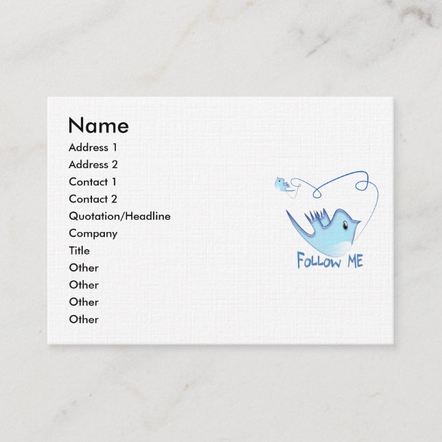 Follow Me Business Card (Front)