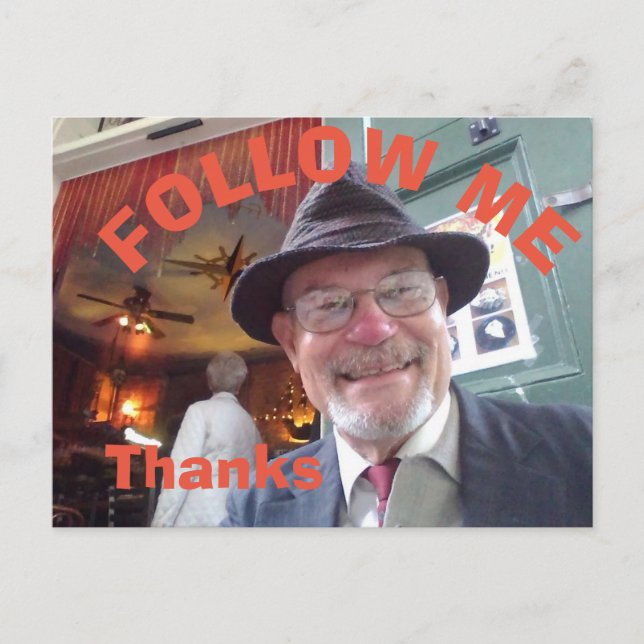 Follow Me Cafe Postcard (Front)