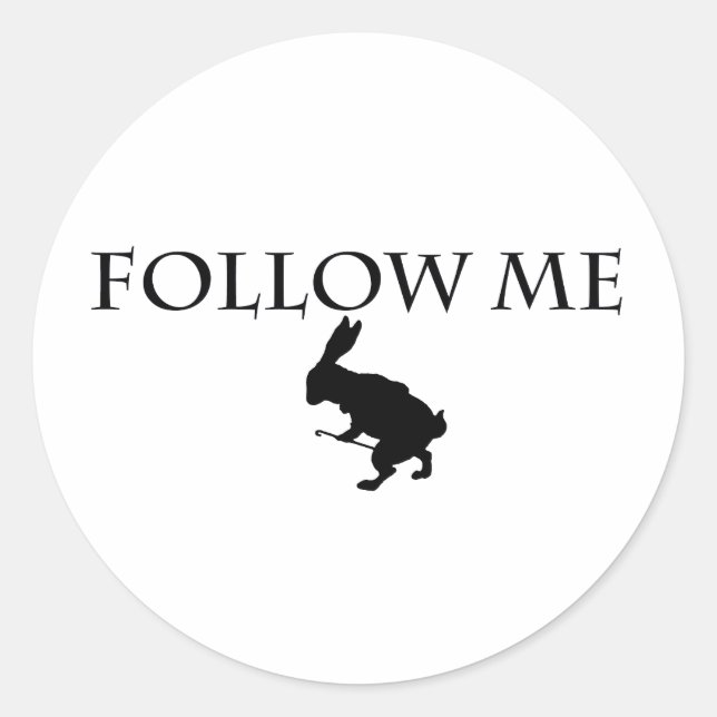 Follow Me Classic Round Sticker (Front)