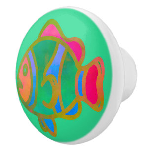 Follow Me in the Sea Ceramic Knob