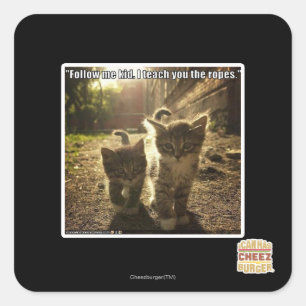 Follow Me Kid Square Sticker