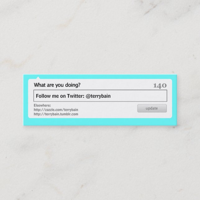 Follow Me Social Media Mini Business Card (Front)