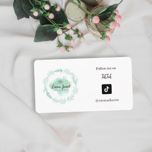 follow me Tiktok business logo minimalist Calling Card