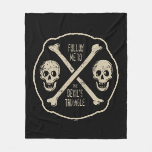 Follow Me To The Devil's Triangle Fleece Blanket