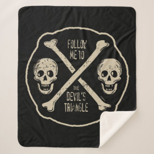 Follow Me To The Devil's Triangle Sherpa Blanket