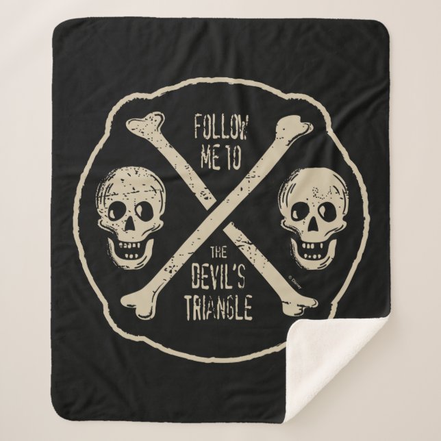 Follow Me To The Devil's Triangle Sherpa Blanket (Front)