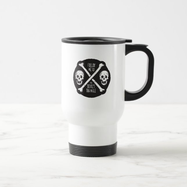 Follow Me To The Devil's Triangle Travel Mug (Right)