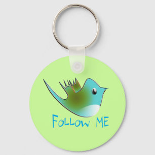 Follow ME Twitter  Gifts and Swirls T-shirts Keychain