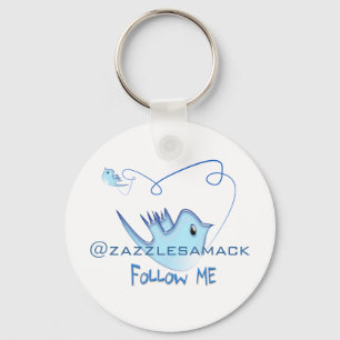 Follow ME Twitter  Gifts and Swirls T-shirts Keychain