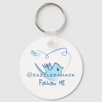 Follow ME Twitter Gifts and Swirls T-shirts Keychain