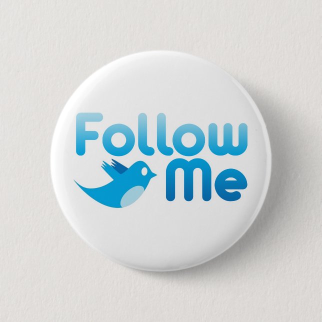 Follow Me Twitter Mr Funny Parody 2 Inch Round Button (Front)