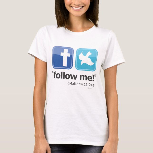 "follow me!" Women's Social T-Shirt (Light) (Front)