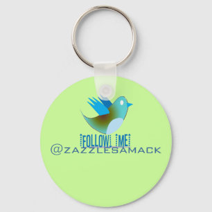 Follow Me @ YOUR Twitter Address Keychain