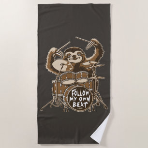 Follow my own beat beach towel