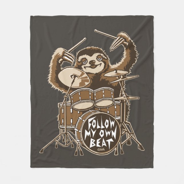Follow my own beat fleece blanket (Front)