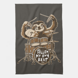 Follow my own beat kitchen towel
