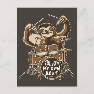 Follow my own beat postcard