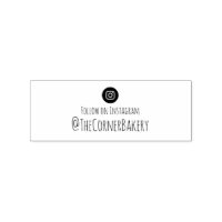 Follow on Instagram Rubber Stamp