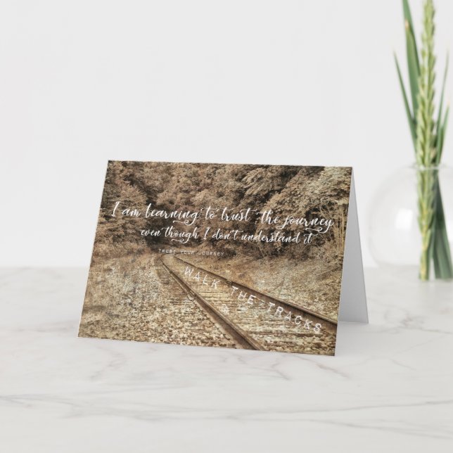 FOLLOW THAT TRACK Greeting Card (Front)