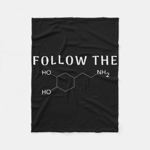Follow The Dopamine Chemical Structure Fun Science Fleece Blanket