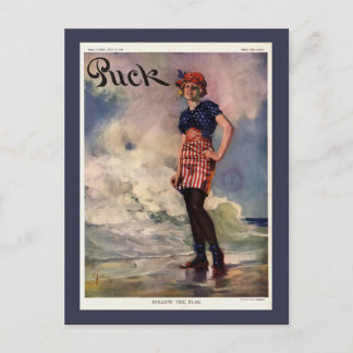 Follow the Flag Vintage Magazine Cover. Postcard