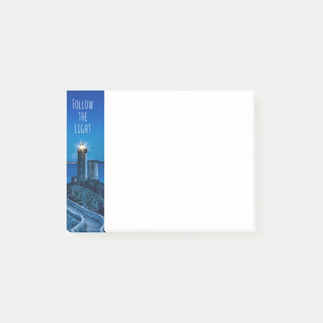 Follow the Light Lighthouse Post-It Notes (Front)
