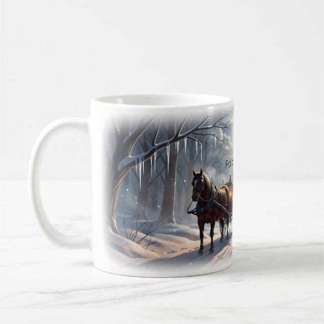 ❄️ Follow the Light Winter Carriage Panoramic Mug (Left)