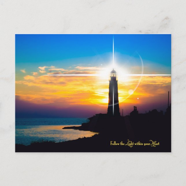 Follow the Light within your Heart Postcard (Front)