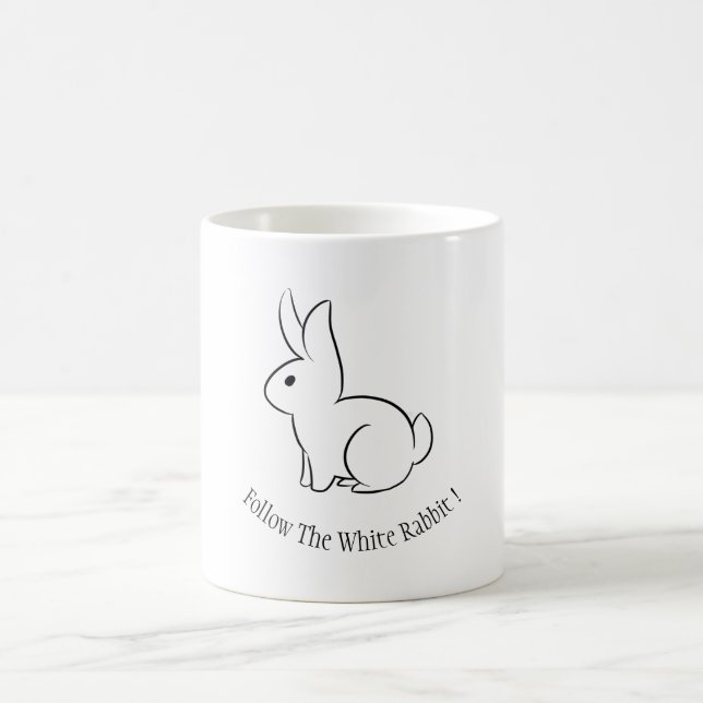Follow The White Rabbit Hoodie Coffee Mug (Center)