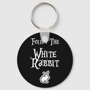 Follow the White Rabbit Keychain