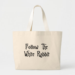 Follow The White Rabbit Large Tote Bag