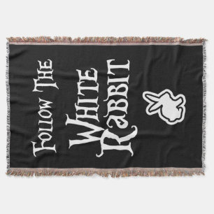 Follow the White Rabbit Throw Blanket