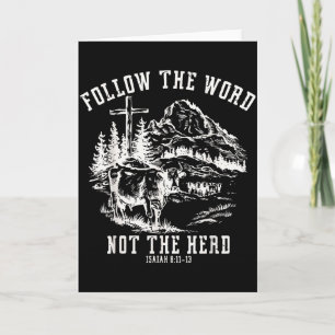Follow The Word Not The Herd Christian Bible Verse Card