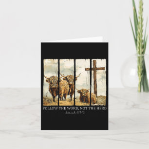 Follow The Word Not The Herd Christian Western Hig Card