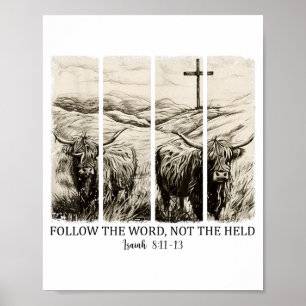 Follow The Word Not The Herd Western Christian Jes Poster