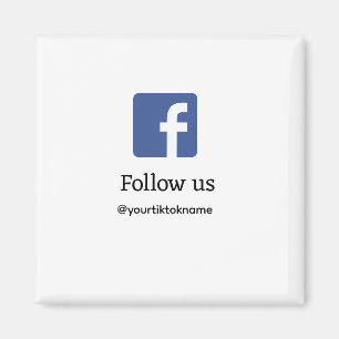 follow us facebook username social media add QR Magnet
