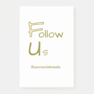 follow us facebook username social media add QR  Post-it Notes