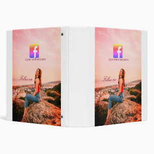 follow us facebook username social media photo  binder