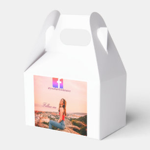 follow us facebook username social media photo  favor box