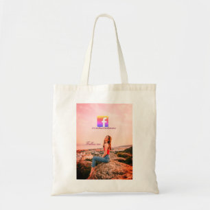 follow us facebook username social media photo  tote bag