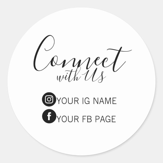 Follow us on Instagram & Facebook Package Sticker (Front)