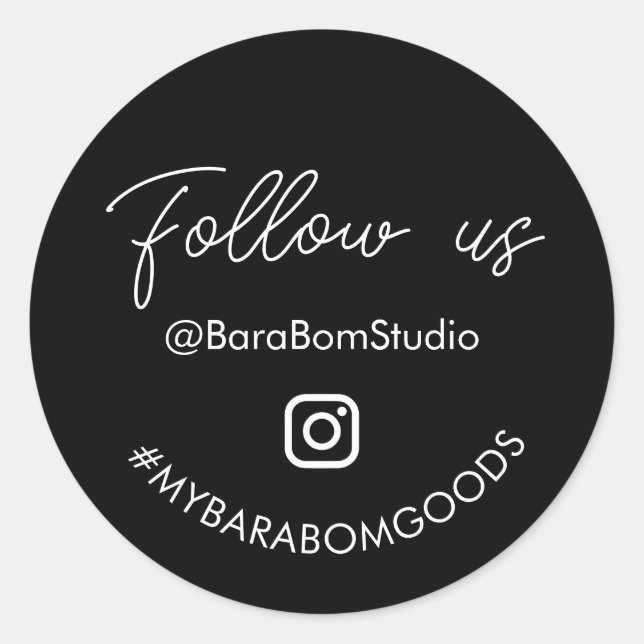 Follow us on Instagram Package Sticker (Front)