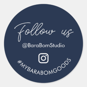 Follow us on Instagram Package Sticker