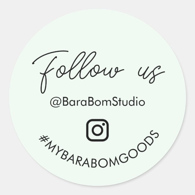 Follow us on Instagram Package Sticker (Front)